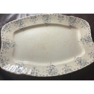 W.H Grindley 1891-1914 Arabic ironstone platter floral pattern 14 1/2 x 10 1/2